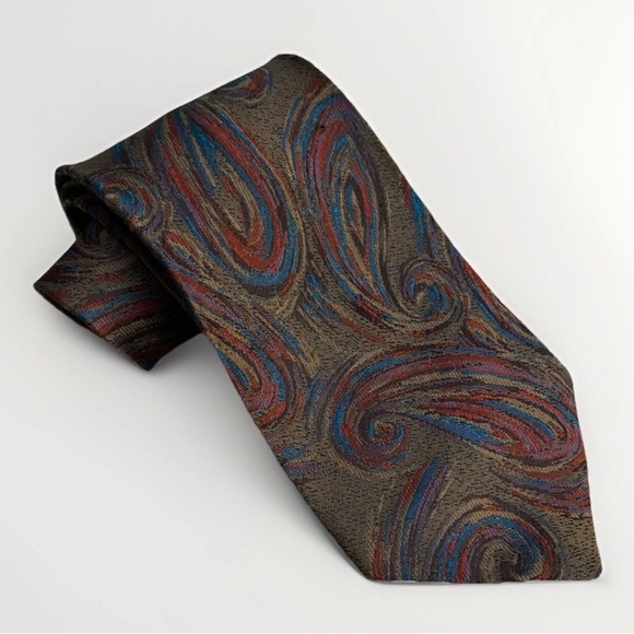 Protocol Artsy Paisley Design Classy Stylish Fashion Polyester Men's Neck Tie - Picture 1 of 5